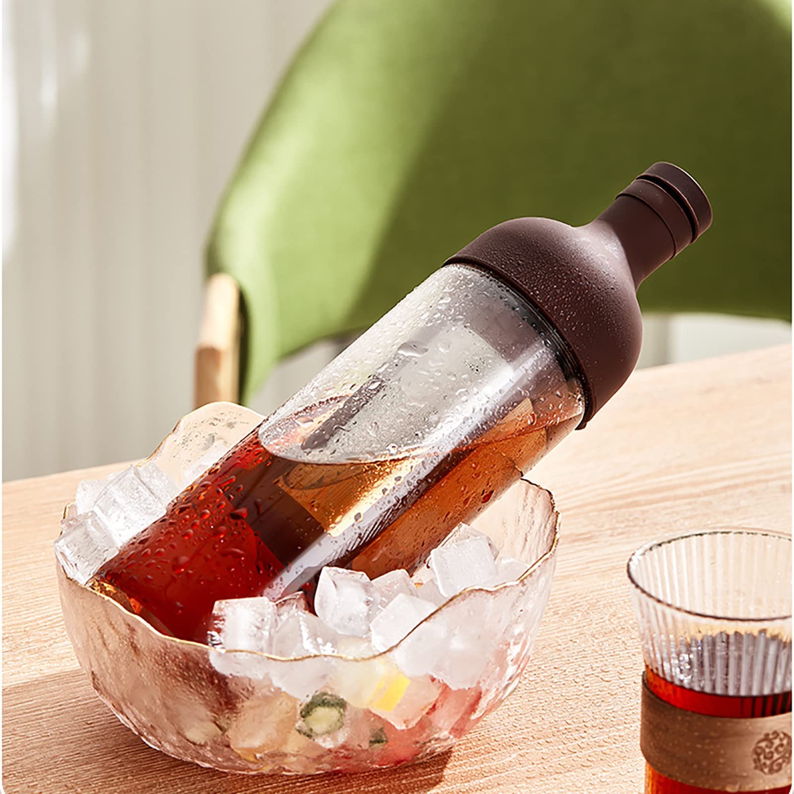 Kaffee Cold Brewer Cold Brew Kaffeekanne Glas Haushalt Früchtetee Cold Brew Flasche Eis Tropf Kaffeegerät Cold Brew Cup Einfach zu verwenden (Farbe: Braun, Größe: 1000 ml) (Weiß 1000 ml) The New
