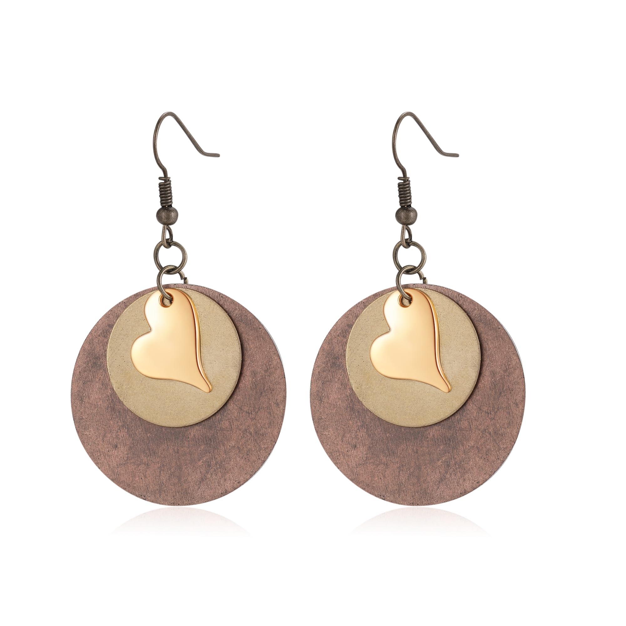 Heart Earrings | Boho Earrings | Bohemian Earrings | Dangle Drop Earrings | Heart Jewelry | Boho jewelry Earrings | Gift for women