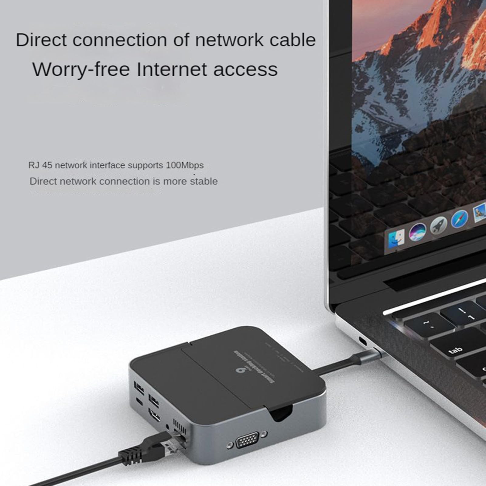 Pionowa stacja dokująca typu C Podstawa ładująca Kabel USB C na Hdmi Konwerter 4K Hd Port sieciowy Adapter 4K