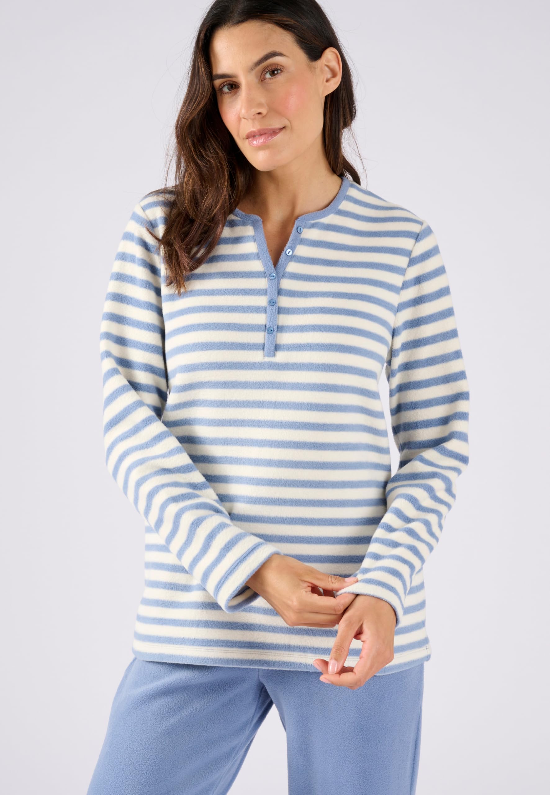 Damart Thermolactyl Femme Pyjama | Maille polaire, Polyester, Col Rond, Manches longues, Vêtement de Nuit