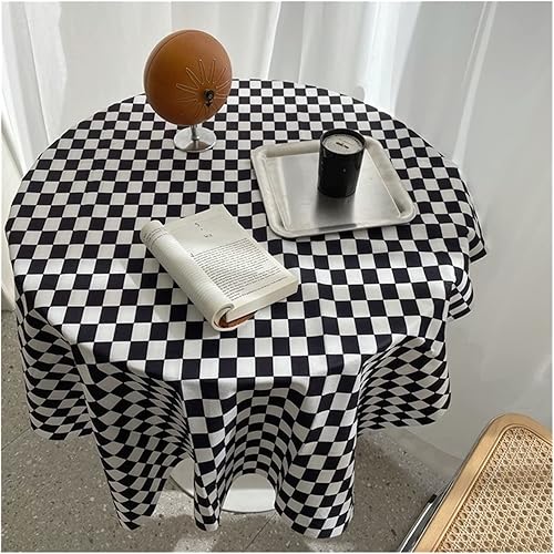 Miniatura 2 de ETULLE Tablecloth Checkerboard Tablecloth Ins Plaid Dining Table Cloth Square Rectangle Desk Cover Checkered Picnic Blanket Cafe Home Decor Mantel