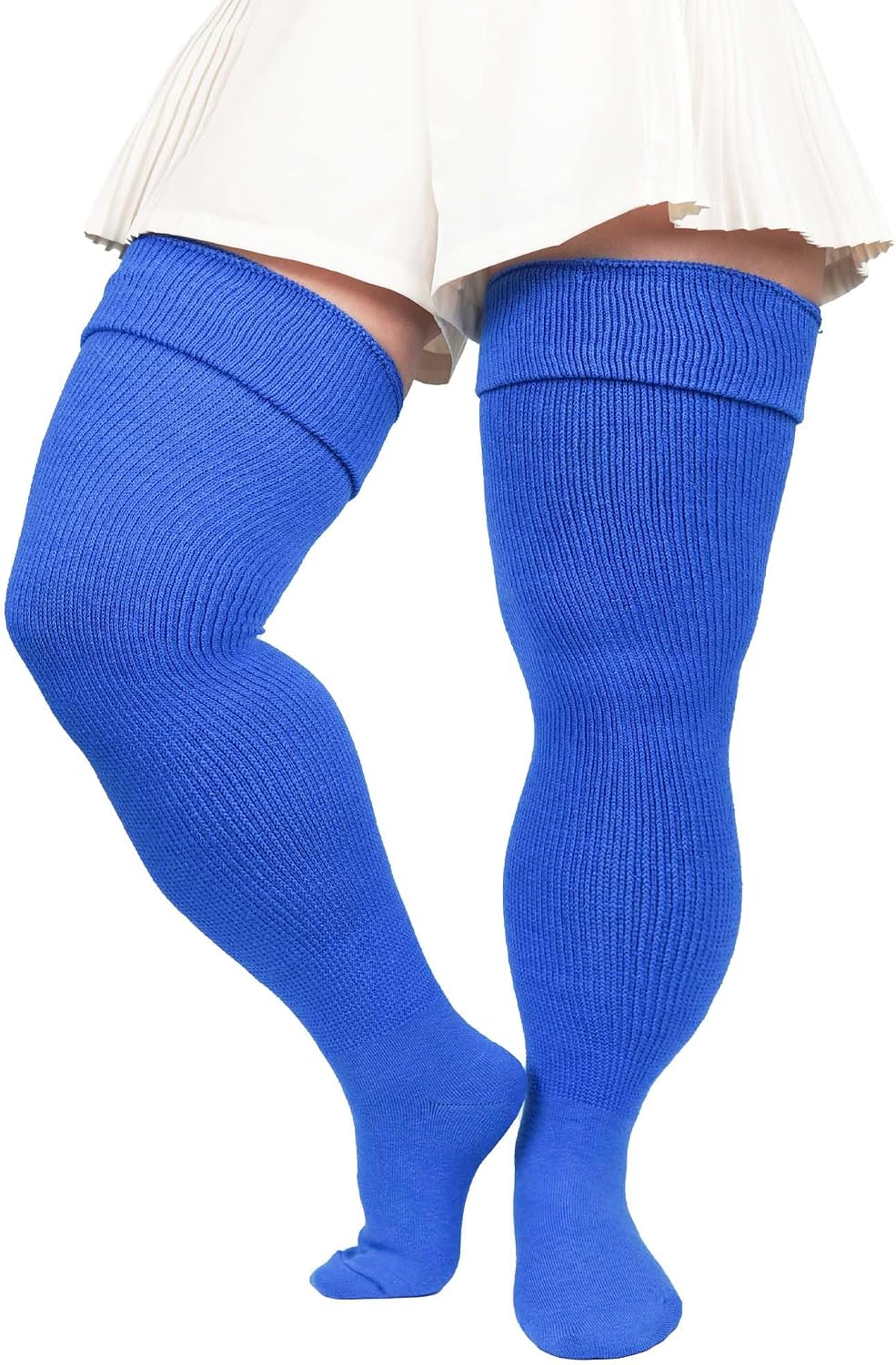 Plus Size Thigh High Socks & Stockings for Women, Thigh High Leg Warmers Over the Knee Socks