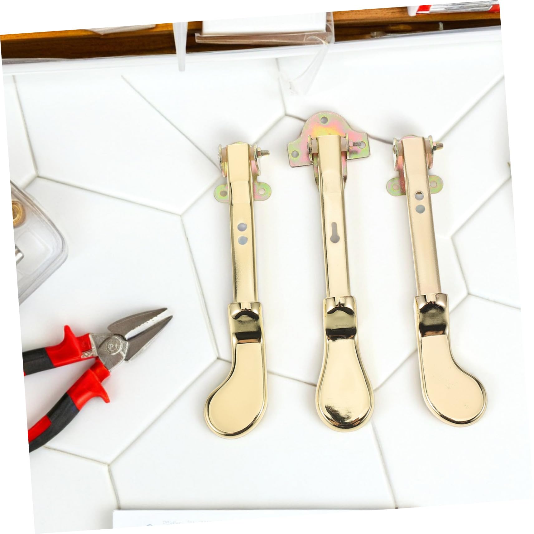 Pedale Sustain per Pianoforte Verticale in Metallo Oro, 3 Pezzi | Design Doppio Foro, Compatibilità, Accessori per Musicisti Professionisti