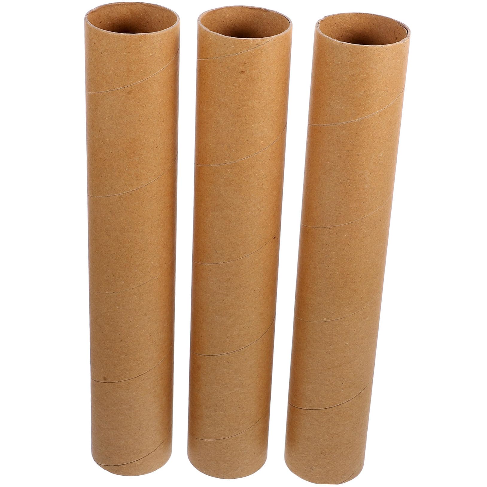 Beatifufu DIY Arts Paper Tubes 3pcs Kraft Paperboard Tubes Paper Tube for DIY Cardboard Tubes for Craft Projects