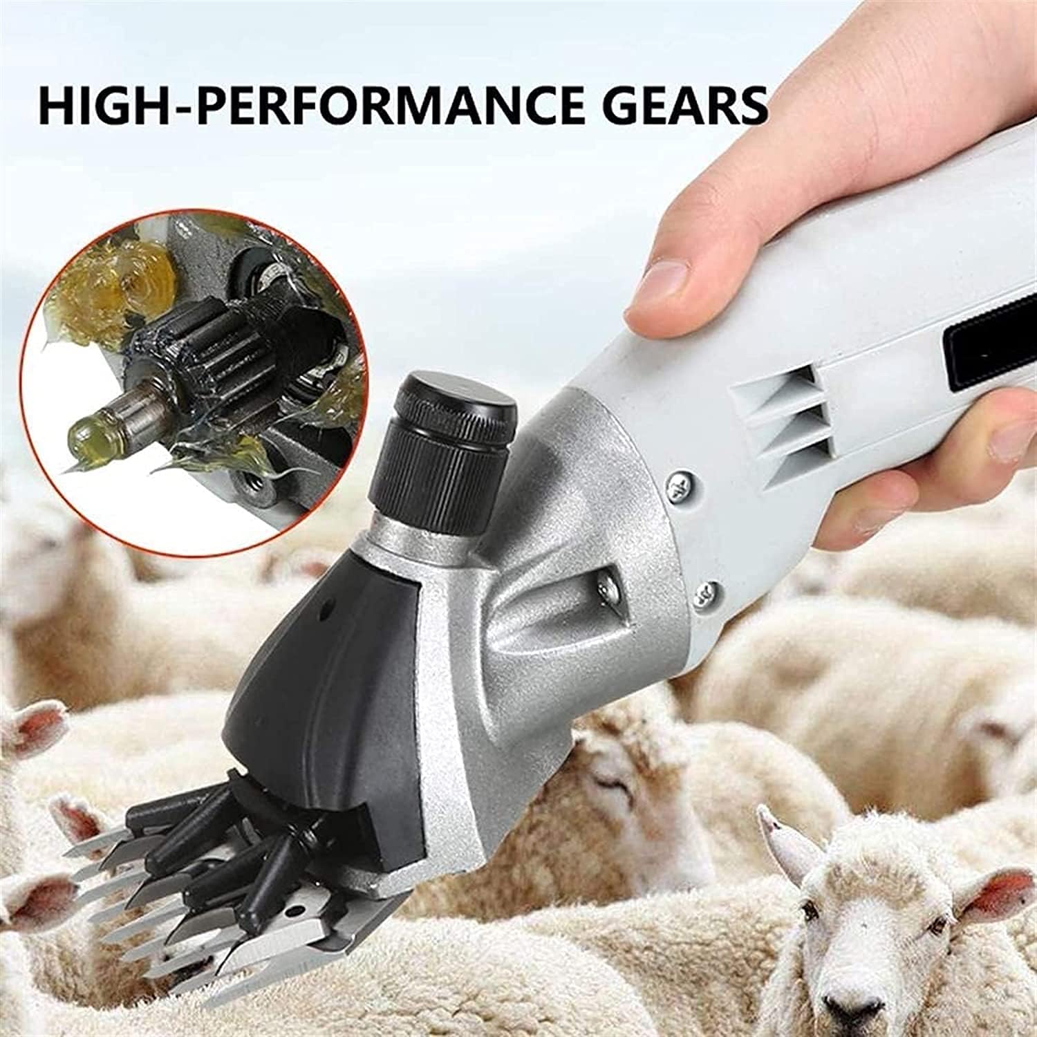 900W Horse Clippers 6 Gears Speed Electric Sheep Shears Machine Clipper Farm Shears Cutter Wool