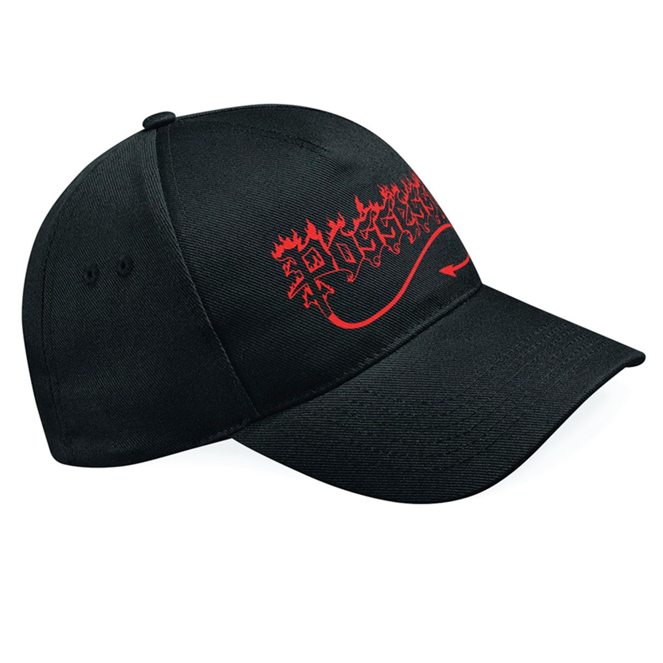 Gorra negra unisex de algodón con logo Possessed estilo urbano 2
