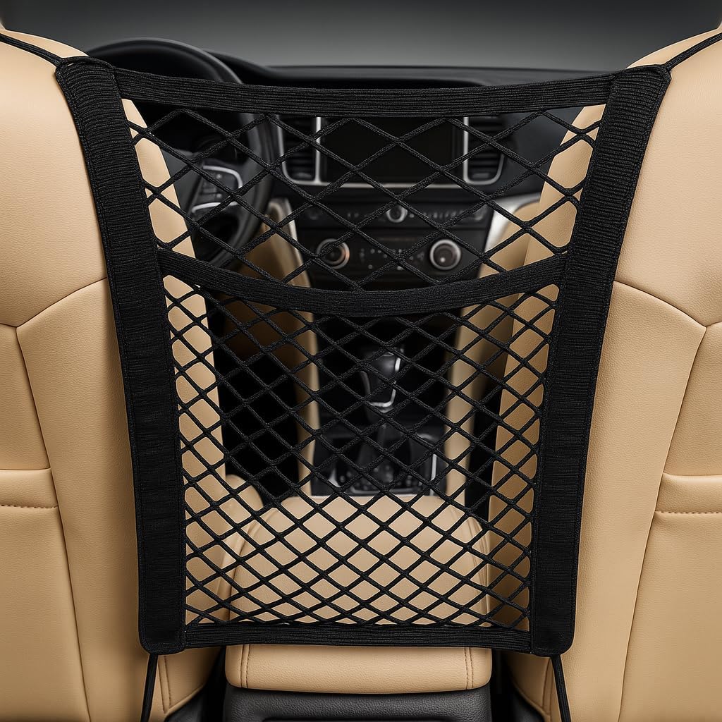 Rede Premium Organizadora Porta Treco Universal Para Carro, Banco Traseiro, Barreira De Segurança, Marca VARENZIA