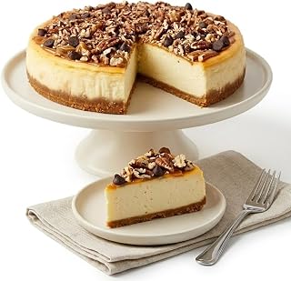 ANDY ANAND CHOCOLATIER Luxurious 9" Turtle Cheesecake | Freshly Baked With California Cream Cheese, Chocolate Chips, Nuts & Caramel | No Preservatives, All-Natural Ingredients | Exquisitely Rich & Decadent (2 lb)