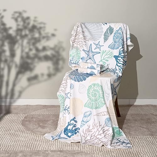 Miniatura 8 de Juego de 3 toallas de playa de gran tamaño, absorbentes con estrellas de mar para adultos, juego de toallas de baño para viajes y natación