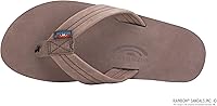 Vista 3 de Rainbow - Sandalias de cuero para hombre, doble capa con arco y banda ancha
