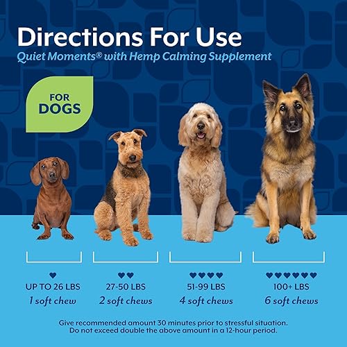 Vista 37 de NaturVet Quiet Moments Suplemento calmante para perros, masticables suaves para perros con melatonina para ayudar a reducir el estrés