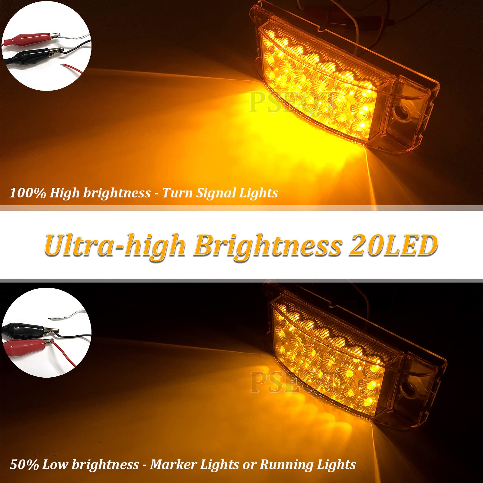 Snapklik.com : PSEQT 6 Trailer Truck Marker Lights & Turn Signal Lights ...