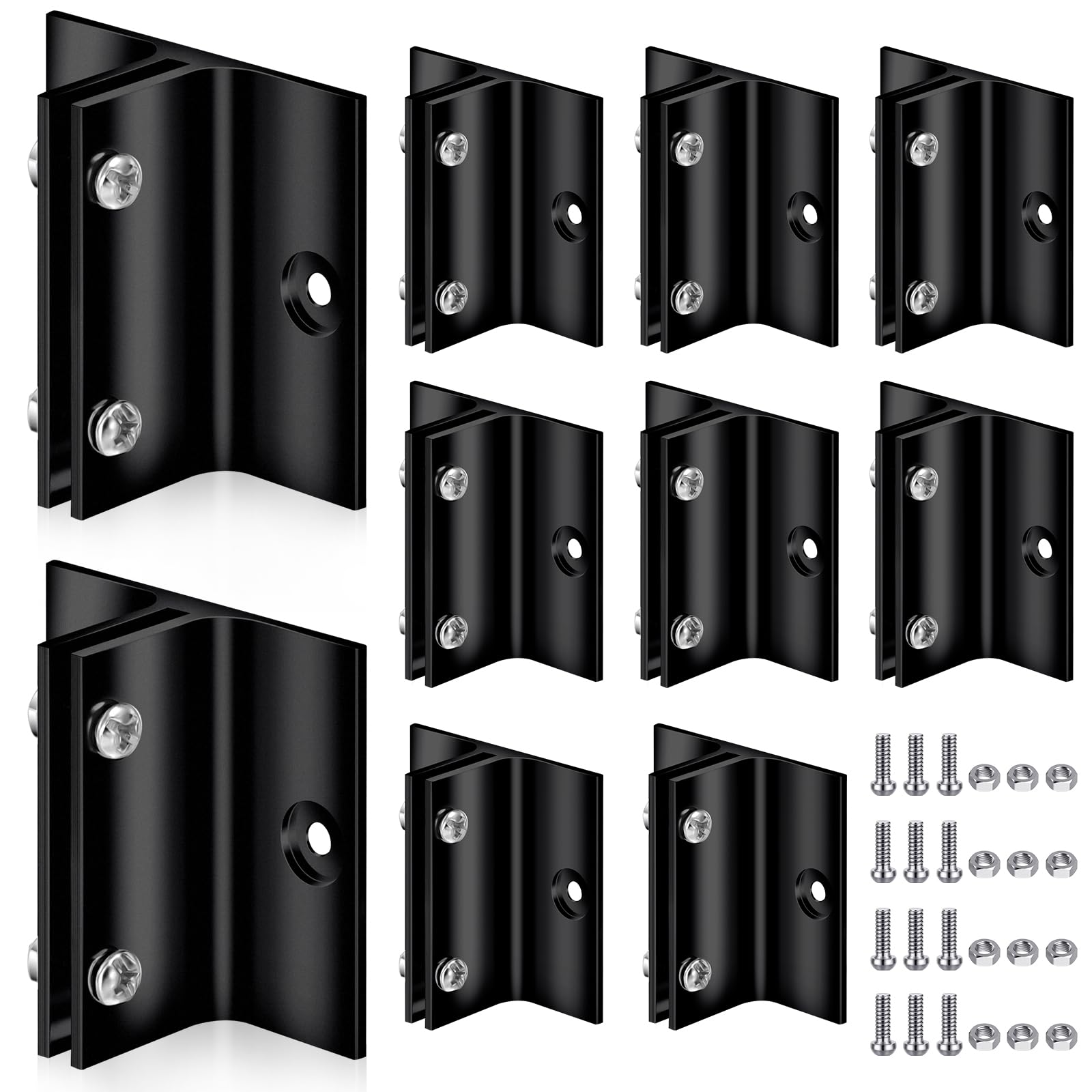 Support de montage noir Zonon de haute qualité en aluminium pour panneau classique x10