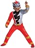 Disguise Red Ranger Toddler Size Muscle Costume, Official Power Rangers Dino Fury Outfit with Mask, Toddler Size Small (2T)