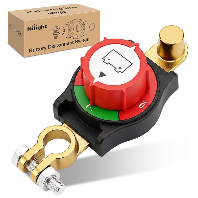 Chave Seccionadora de Bateria Nilight para Terminal Superior 12V–48V 275A – 1 unidade