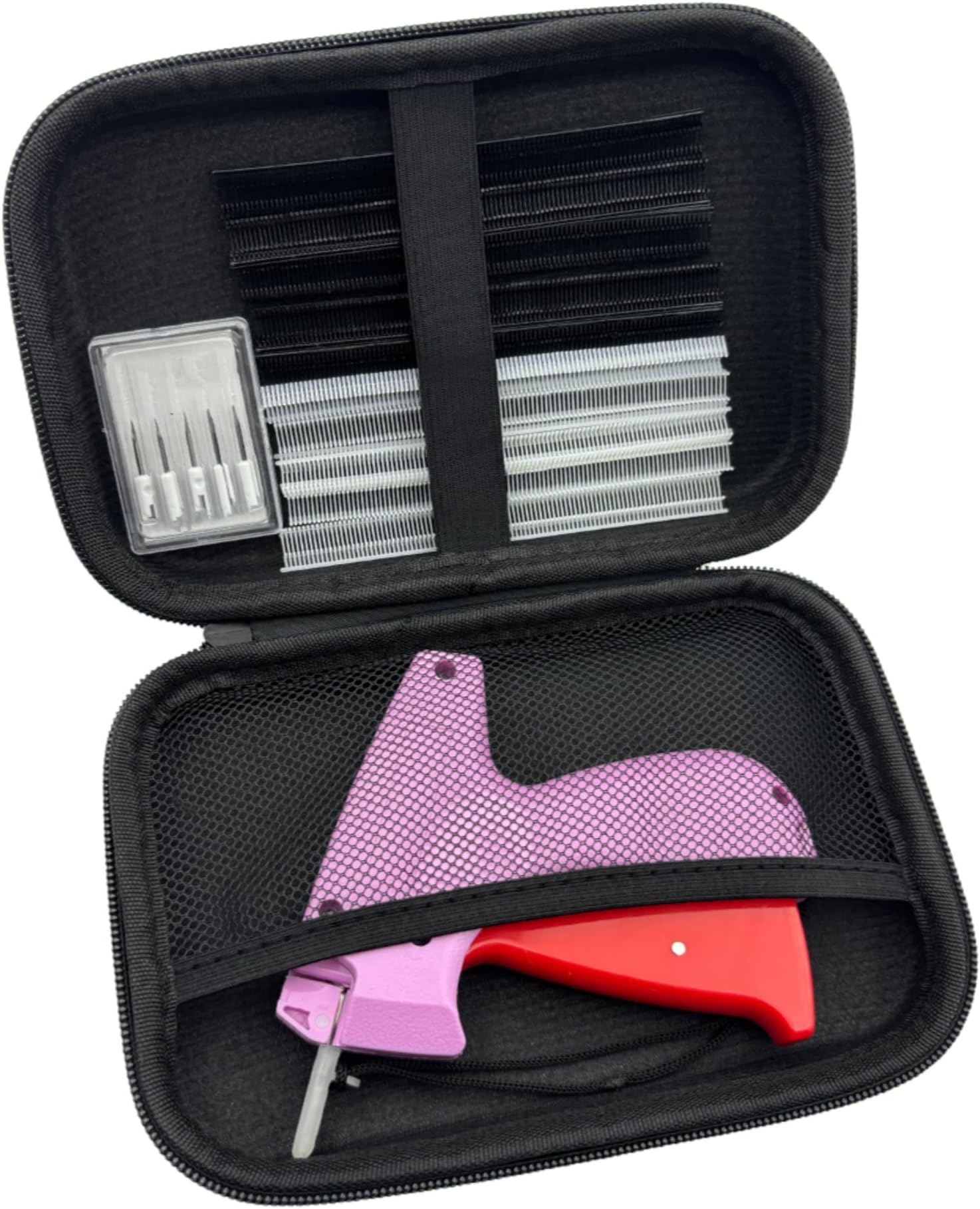 Fine Stitch Gun Mini Stitch Gun Kit for Clothes, Quick Clothing Fixer with 6 Fine Needles, 1000 5mm Fasteners and Case, Speedy Clothing Fixer Stitch Gun for Clothes Quick Stitch Gun for Clothes