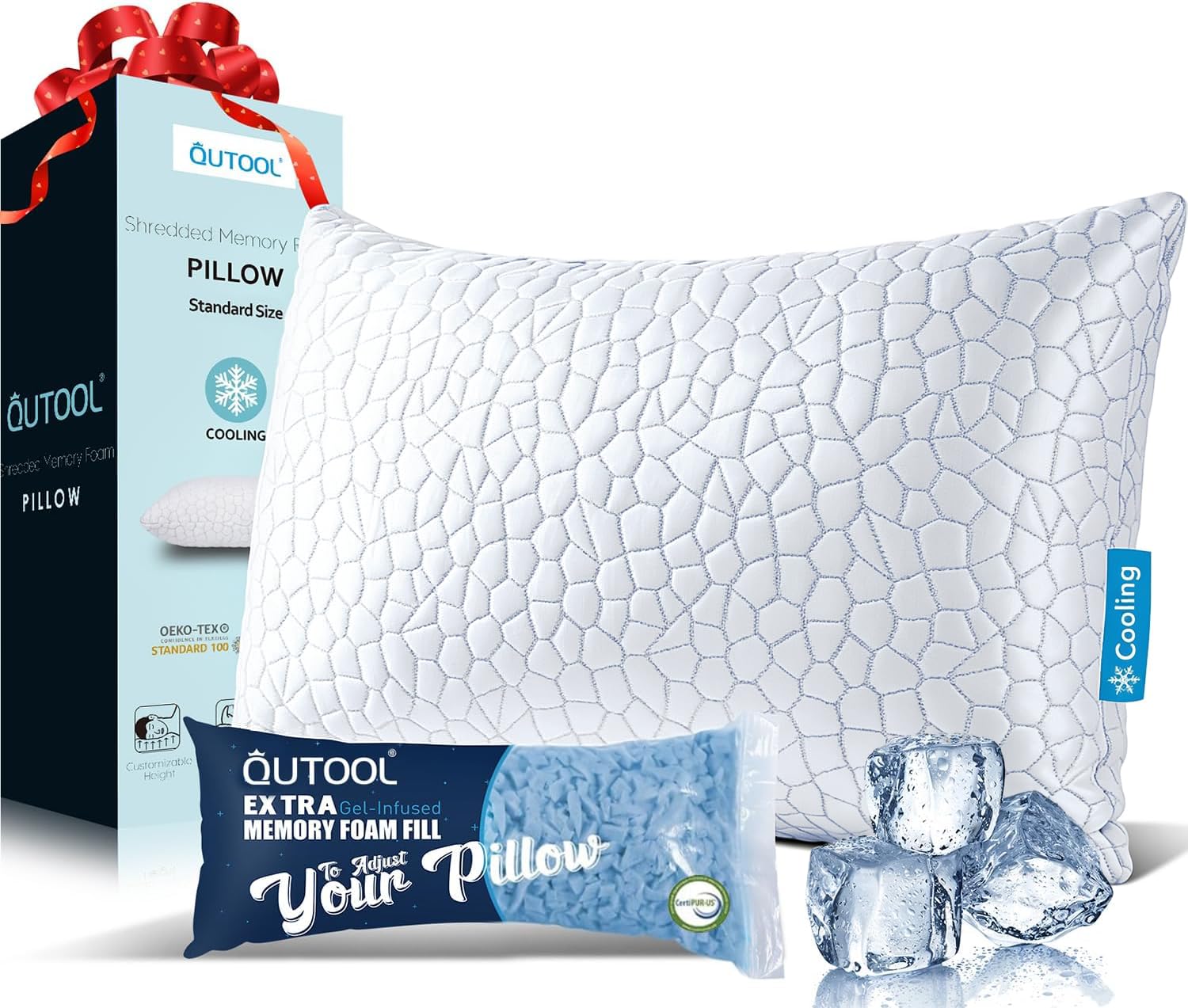 Amazon.com: QUTOOL Cooling Pillow for Sleeping, CertiPUR-US