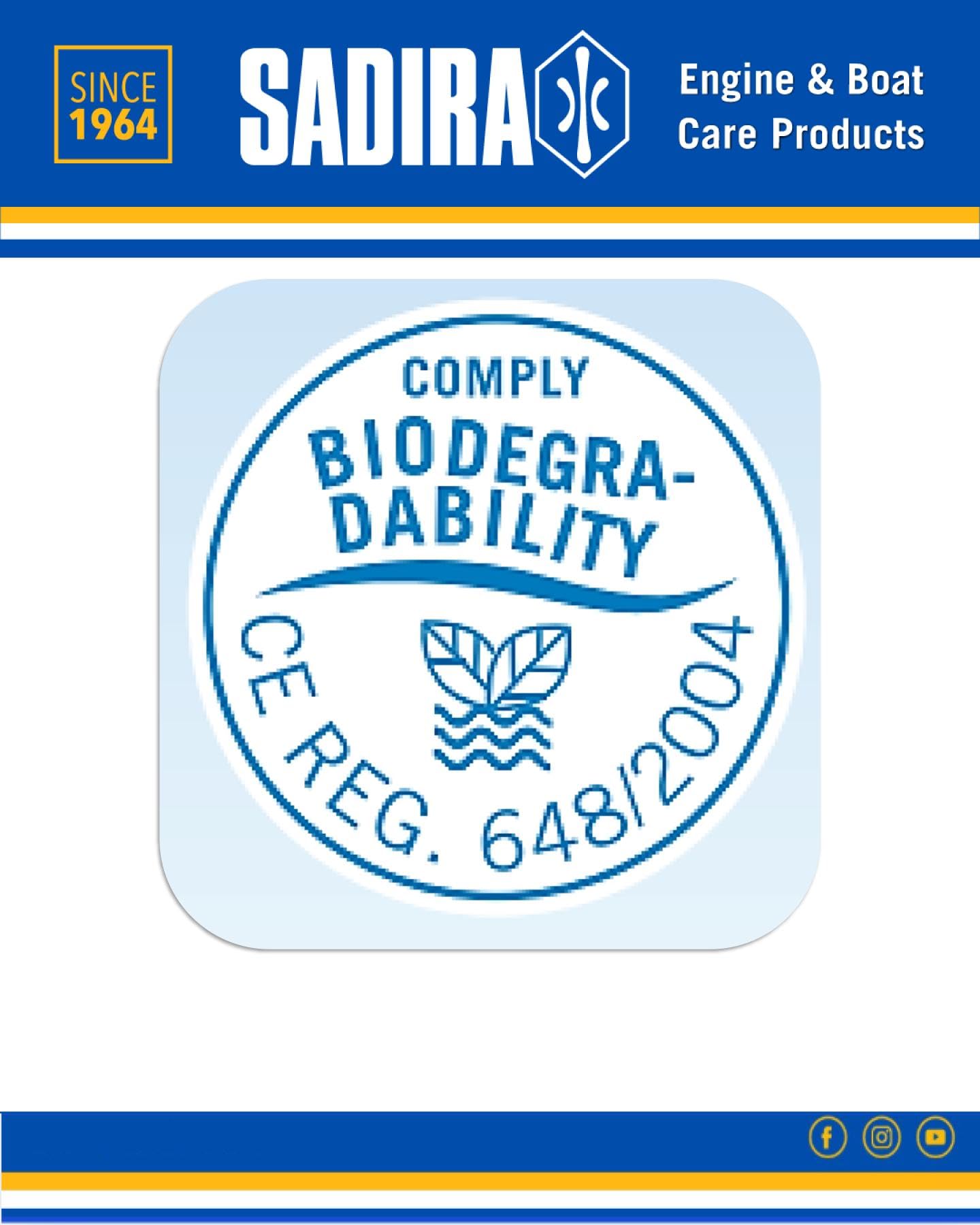 SADIRA Limpiador Manchas Crema Solar 1 L. Elimina Restos De Protectores Solares En Gelcoat, Vinilo, PVC Y Plásticos. Ideal Para Asientos, Neumáticas y Colchonetas Náuticas