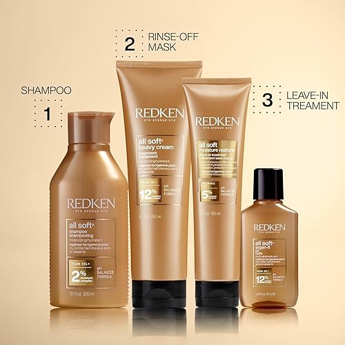 Miniatura 9 de Redken All Soft Heavy Cream Super Tratamiento para cabello seco - Tratamiento acondicionador profundo para cabello suave y liso