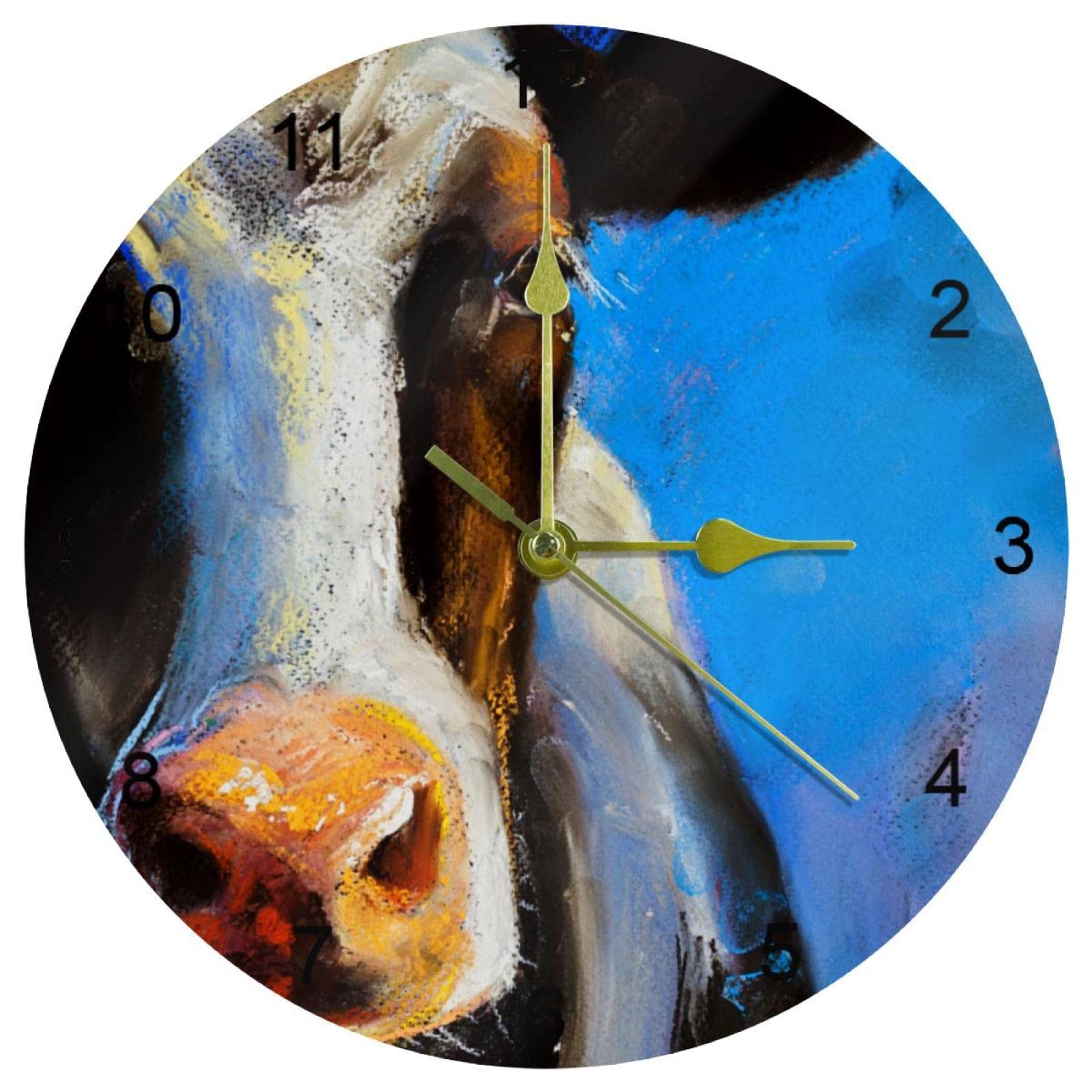 Horloge murale pastel ronde de cuisine et salle à manger à quartz
