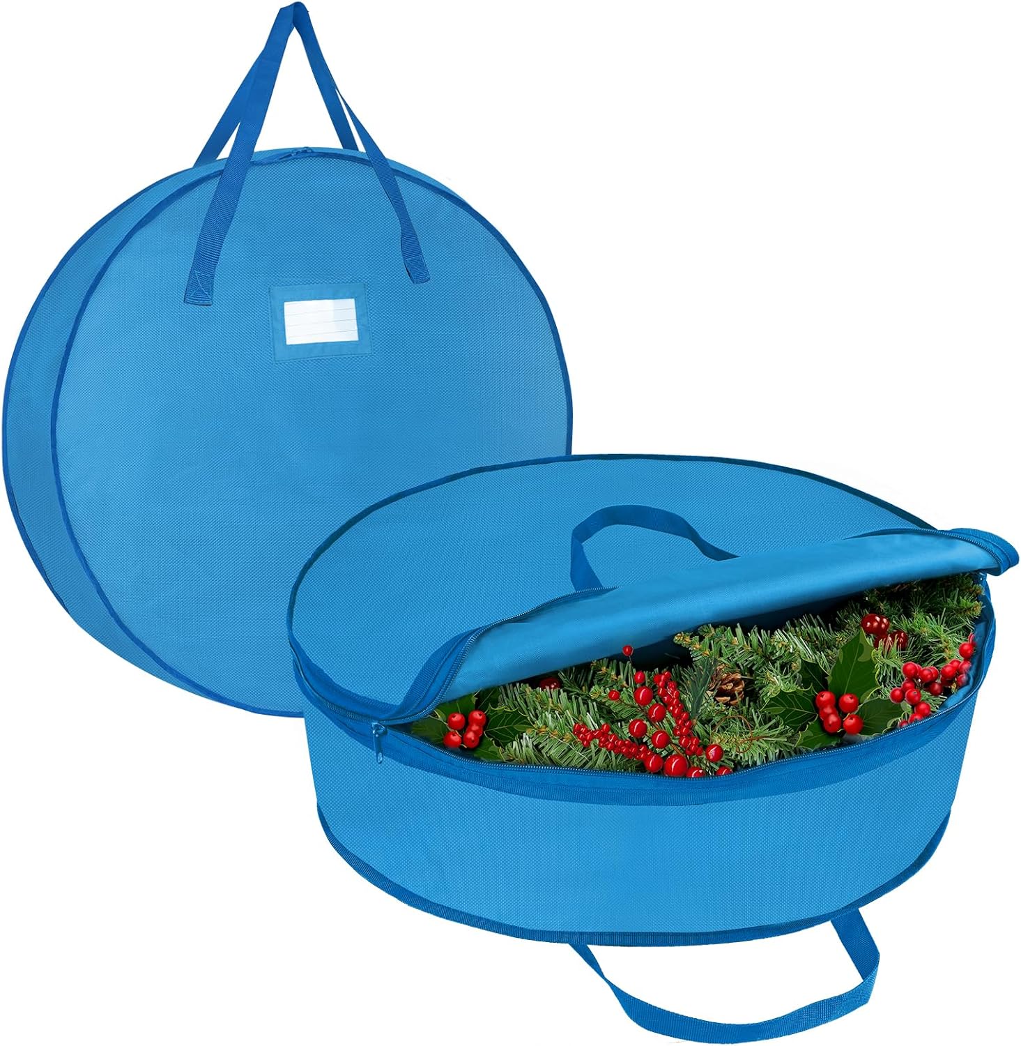 2 Pack Wreath Storage Container 30", Waterproof Oxford Christmas Wreath