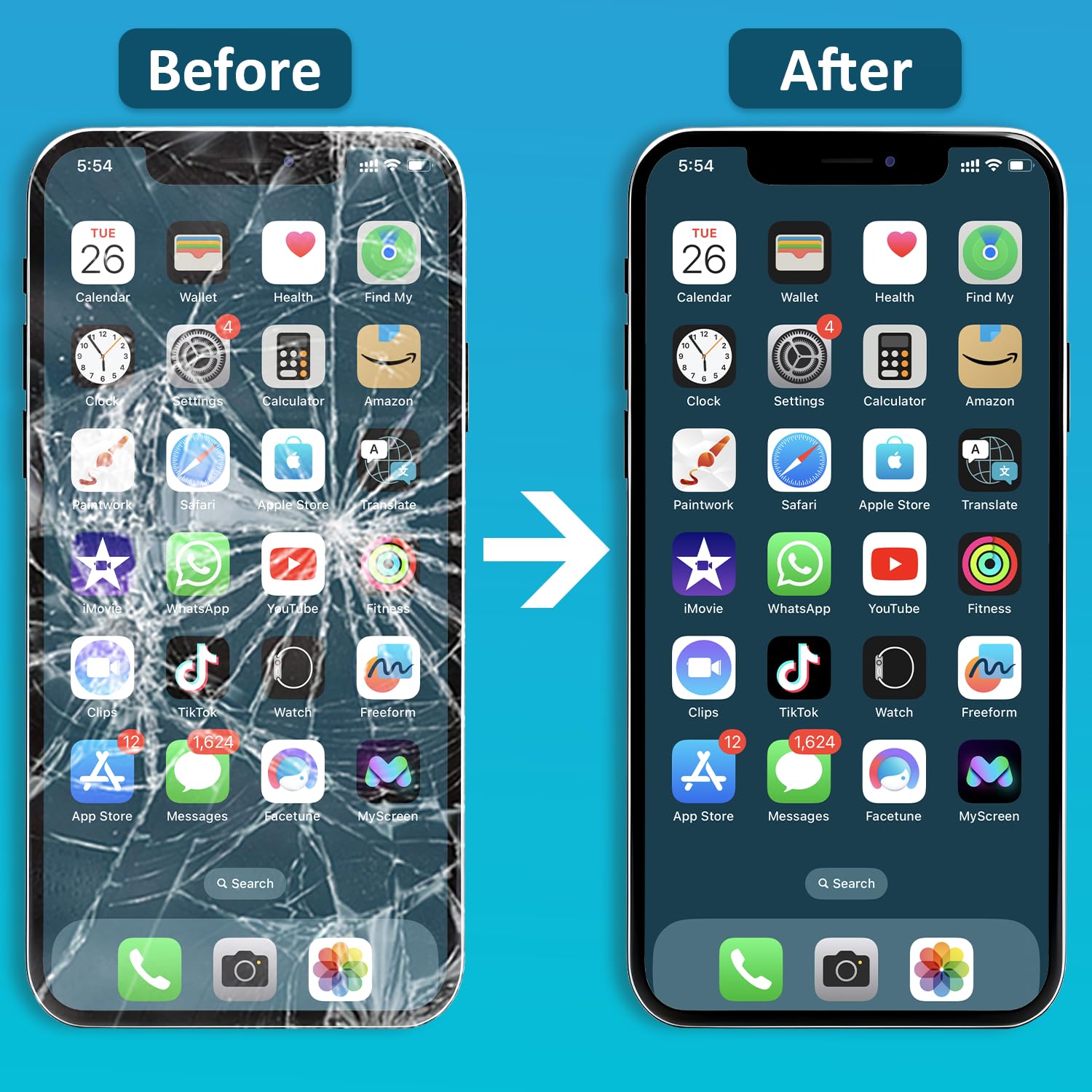 Brinonac Display per iPhone 13 - Schermo LCD Retina Full HD 6,1", Digitizer Touch Screen, con Kit di Riparazione, Strumenti e Manuale d’Istruzioni