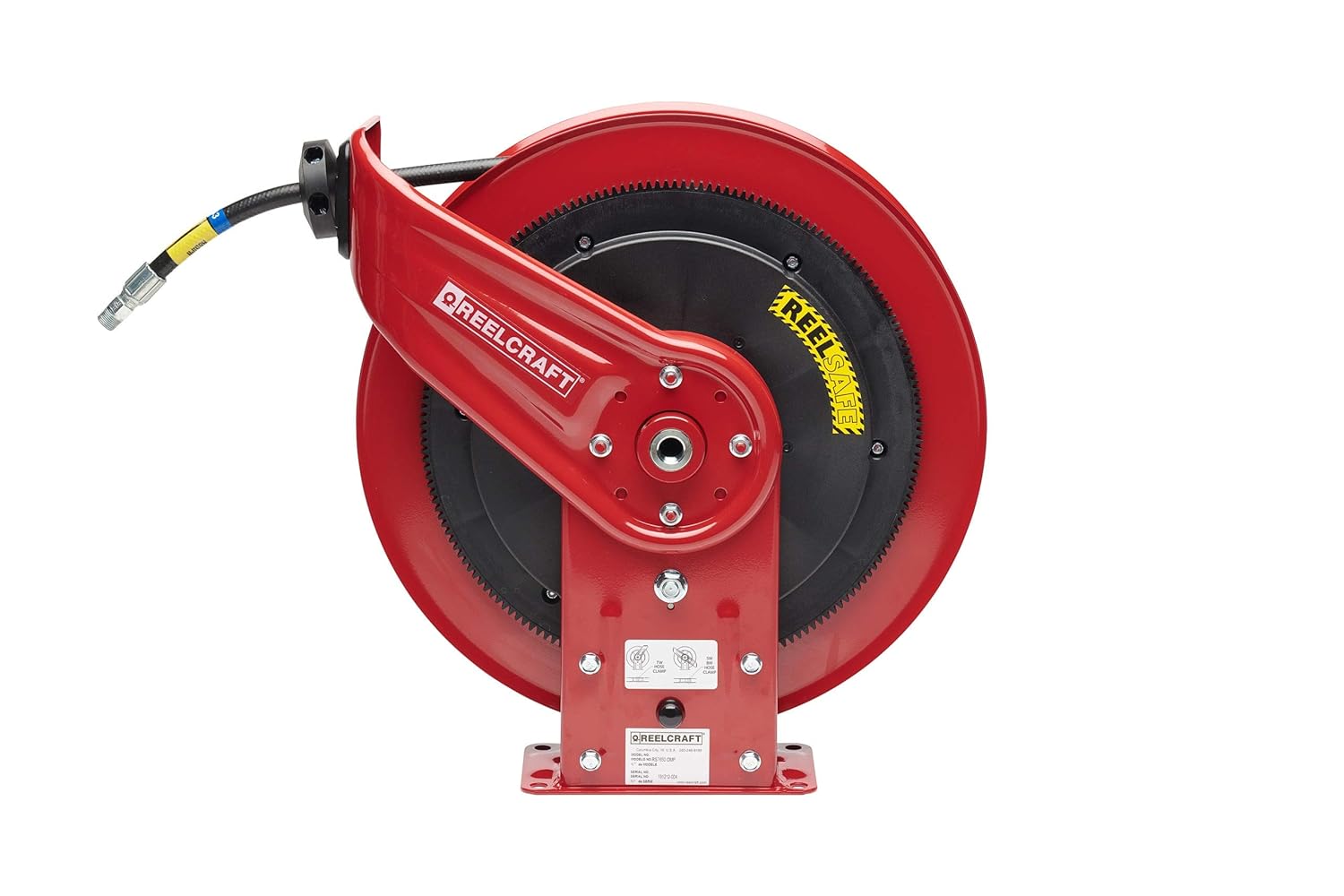 Reelcraft RS7650 OHP Grease Hose Reel with Hose, 3/8" x 50', 4800 PSI