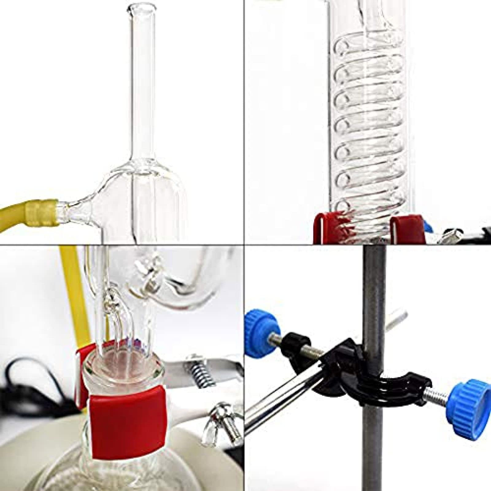 Estrattore sperimentale Soxhlet 500ml 10 estrattori di Grasso serpeggianti in Vetro con Camicia riscaldante elettrica