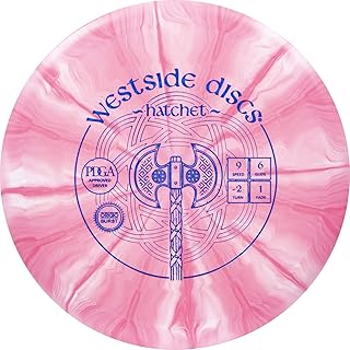 Westside Discs Origio Burst Hatchet Fairway Disc Golf Driver | Great for Beginners | Easy to Throw Frisbee Golf Disc | 170g Plus | Stamp Color and Burst Pattern Will Vary