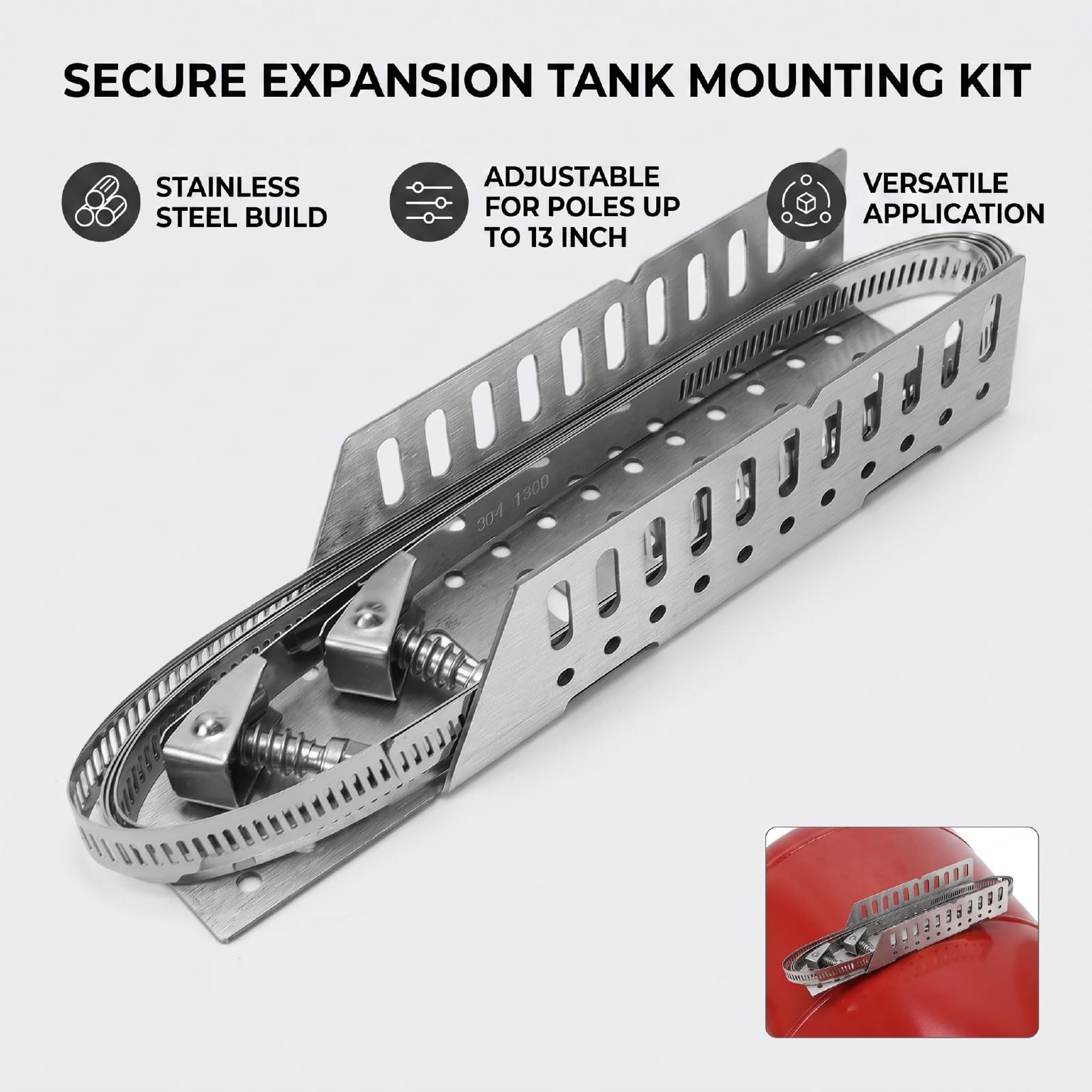 FTVOGUE Kit de 8 Piezas de Soporte para Tanque de Expansión, Ajustable 13
