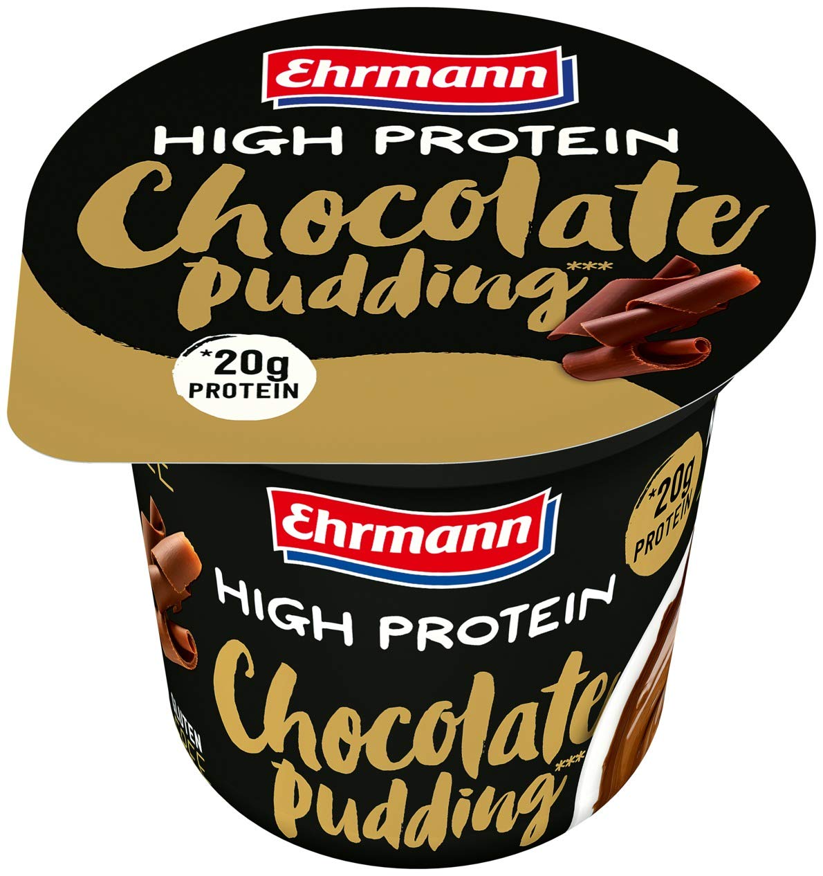 Ehrmann High Protein Pudding, Gusto Chocolate 200 gramos, 8 tarros