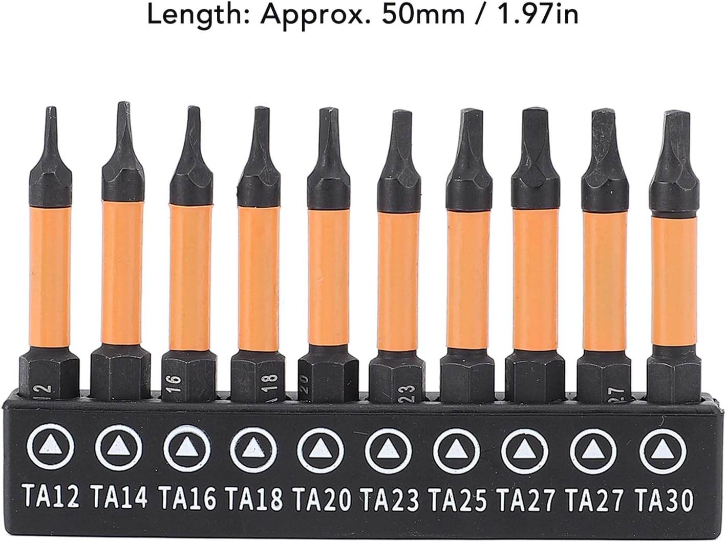 Precision Triangular Screwdriver Set, 10 Pcs Triangle Head Screwdriver Set Tool Kit, TA12, TA14, TA16, TA18, TA20, TA23, TA25, TA27x2, TA30 for Furniture, Garage, Automotive, Cycle, Plumbing