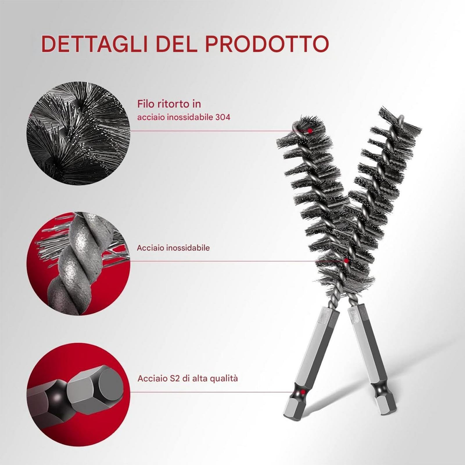 Riparato a cavo di setole metalliche, spazzola per trapano,Pennello con foro con gambo esagonale attorcigliato | Produtti di pulizia di parti multiuso per spolverare e lucidare i tubi