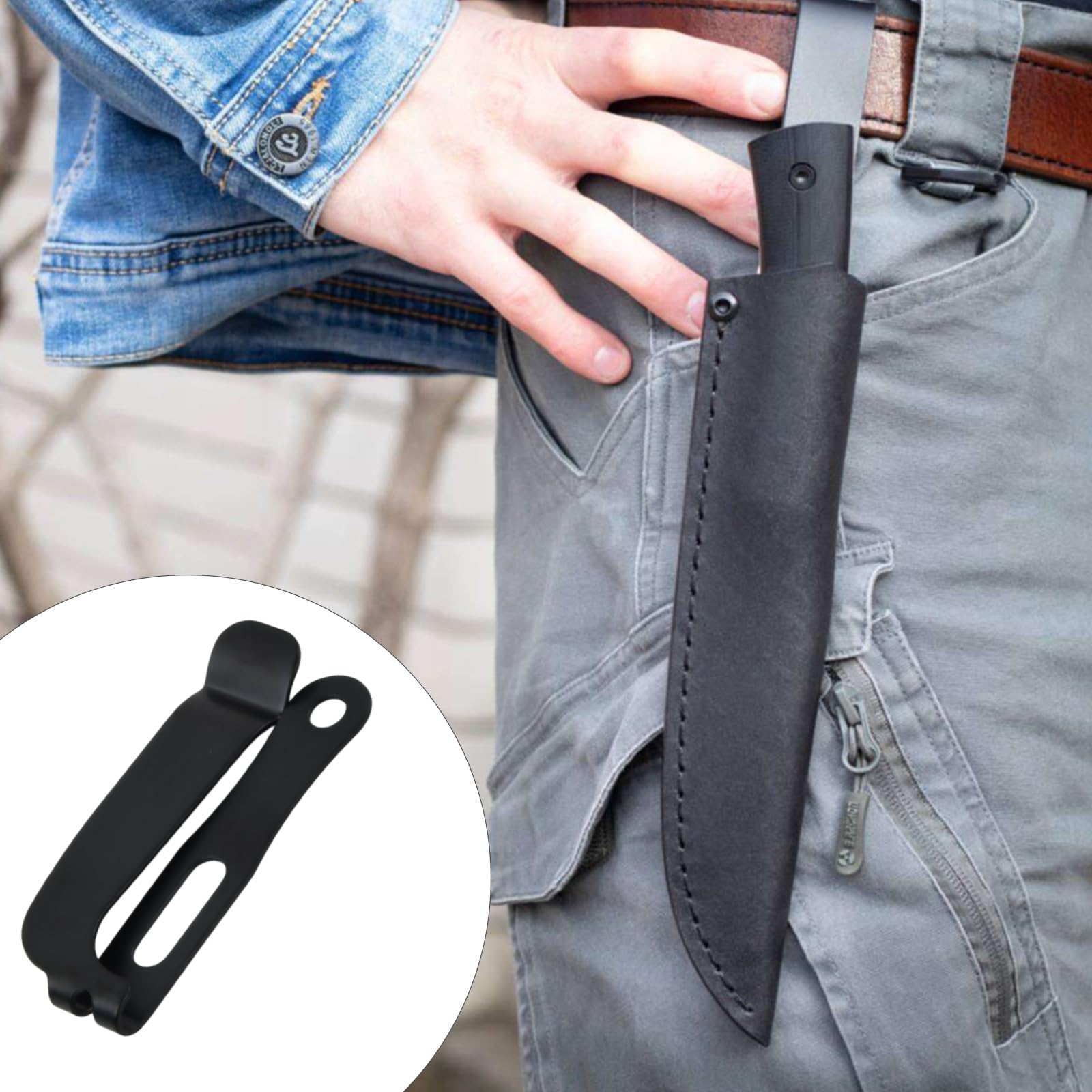 2 Juego de Fundas Kydex K con Clip para la Cintura, Clip de Acceso para Cuchillo Kydex