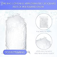 Vista 4 de Tatuo 7 oz Fake Snow 200 g Per Bag Artificial Fake Cotton Christmas White Cloud Faux Fluffy Snow Indoor Soft for Winter Christmas Tree Mantle