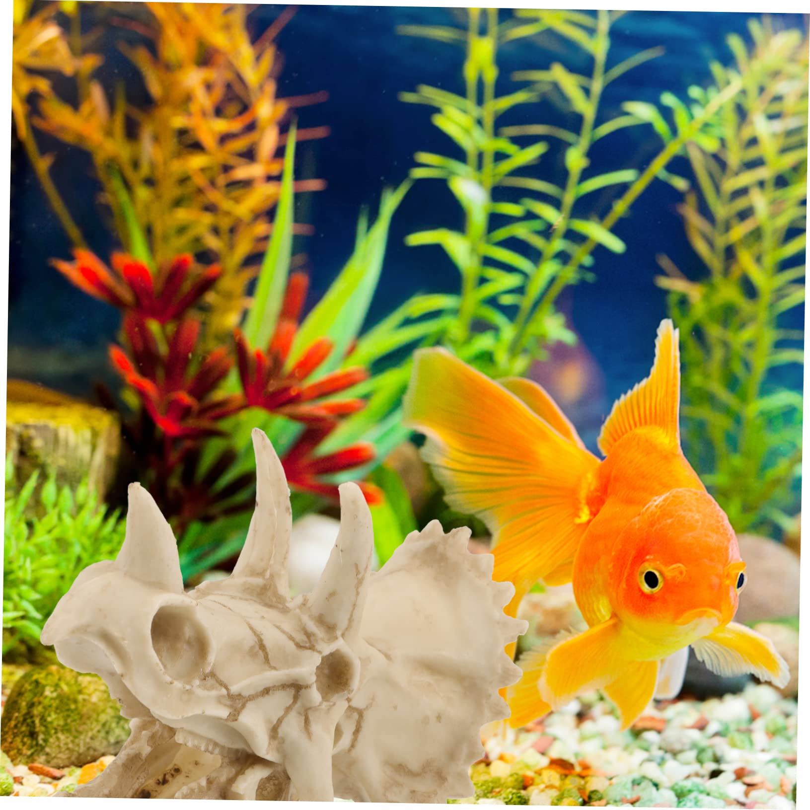 POPETPOP 4 Piezas Decoración De Pecera Escondite De Pecera Escondite De Camarones De Pescado Decoración del Terrario del Cráneo Adorno De Paisajismo De Acuario Pecera para Niños Resina