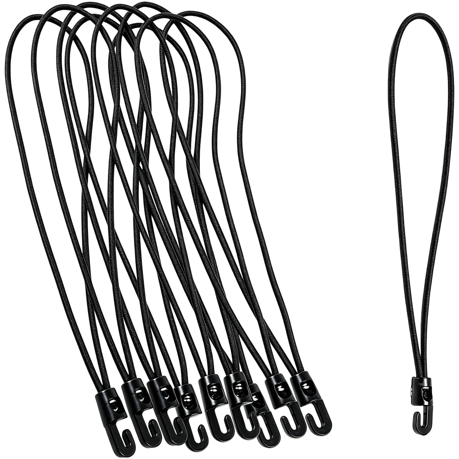 Mini tendeurs noirs 26 cm pour fixer une bâche sans effort en extérieur