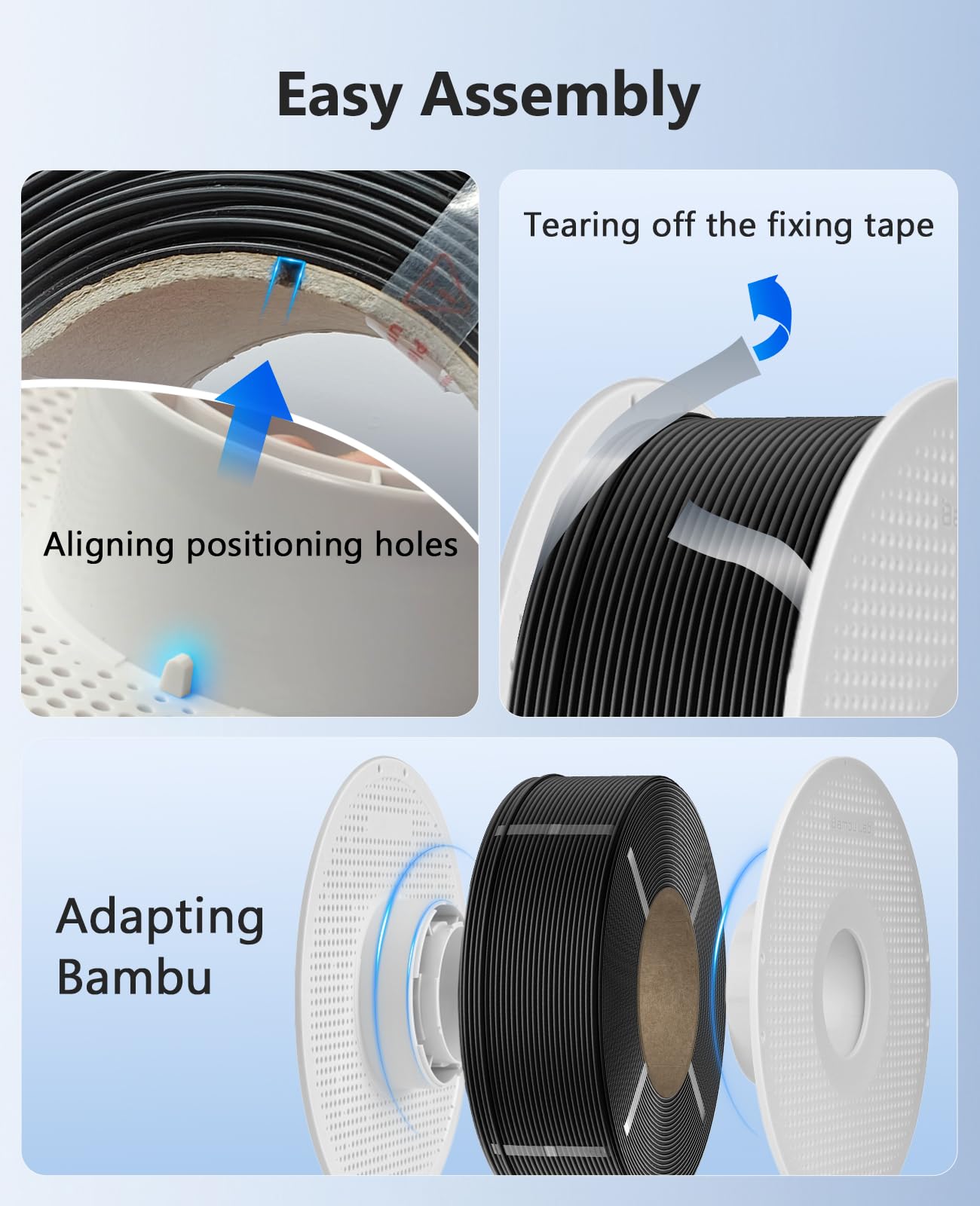 JAYO Filament PLA Refill 1,75 mm, zwiększona wytrzymałość, materiały do druku 3D, dokładność wymiarowa +/- 0,02 mm, Neatly Wound, 1,1 kg (+ 100 g dodatku), farba do drewna