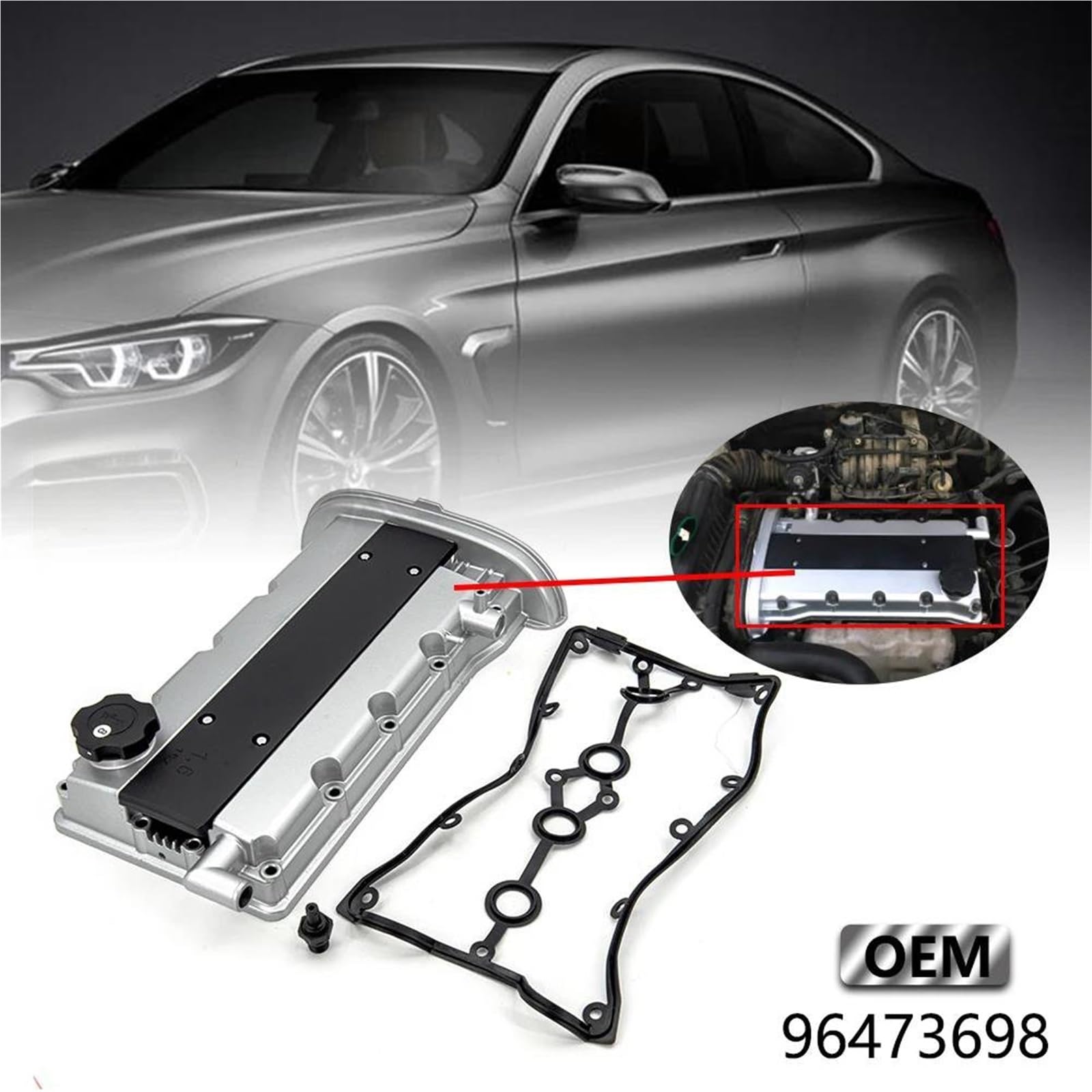 Tapa de balancines Cubierta De Válvula De Culata De Motor 96473698 Para Buick Para Aleación De Aluminio Para Excelle 1,6 Tapa de La Válvula