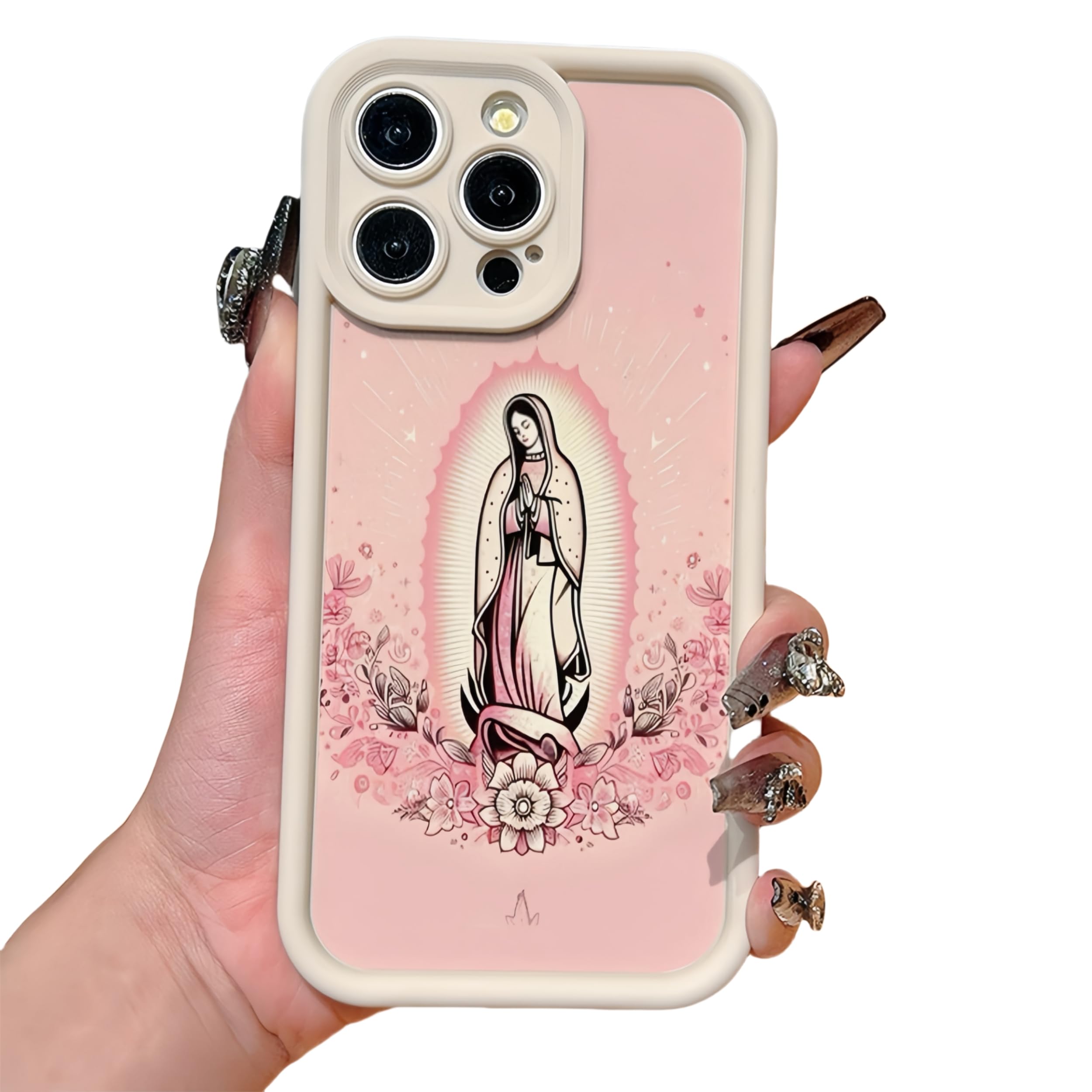 Amazon.com: FindUWell Pink Virgin Mary Phone Case Compatible for