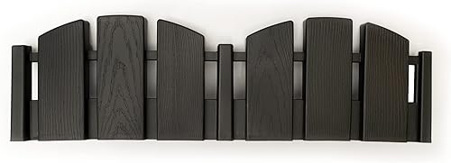 Miniatura 7 de EasyFlex No-Dig Borde de paisaje con picos de anclaje, 4.5 pulgadas de alto, borde decorativo de jardín Adirondack con aspecto de madera, kit de 15