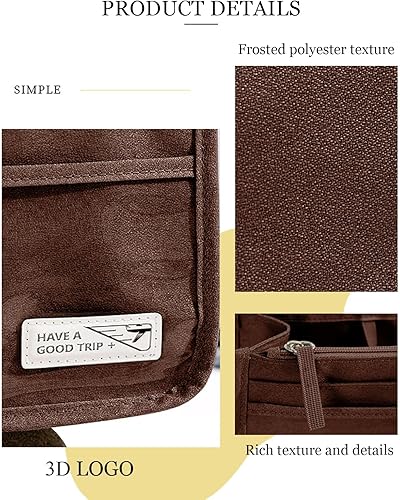 Miniatura 5 de Bolsa de cosméticos de viaje, bolsa de maquillaje de gran capacidad, bolsa de aseo portátil con organizador interno, bolsa de almacenamiento de