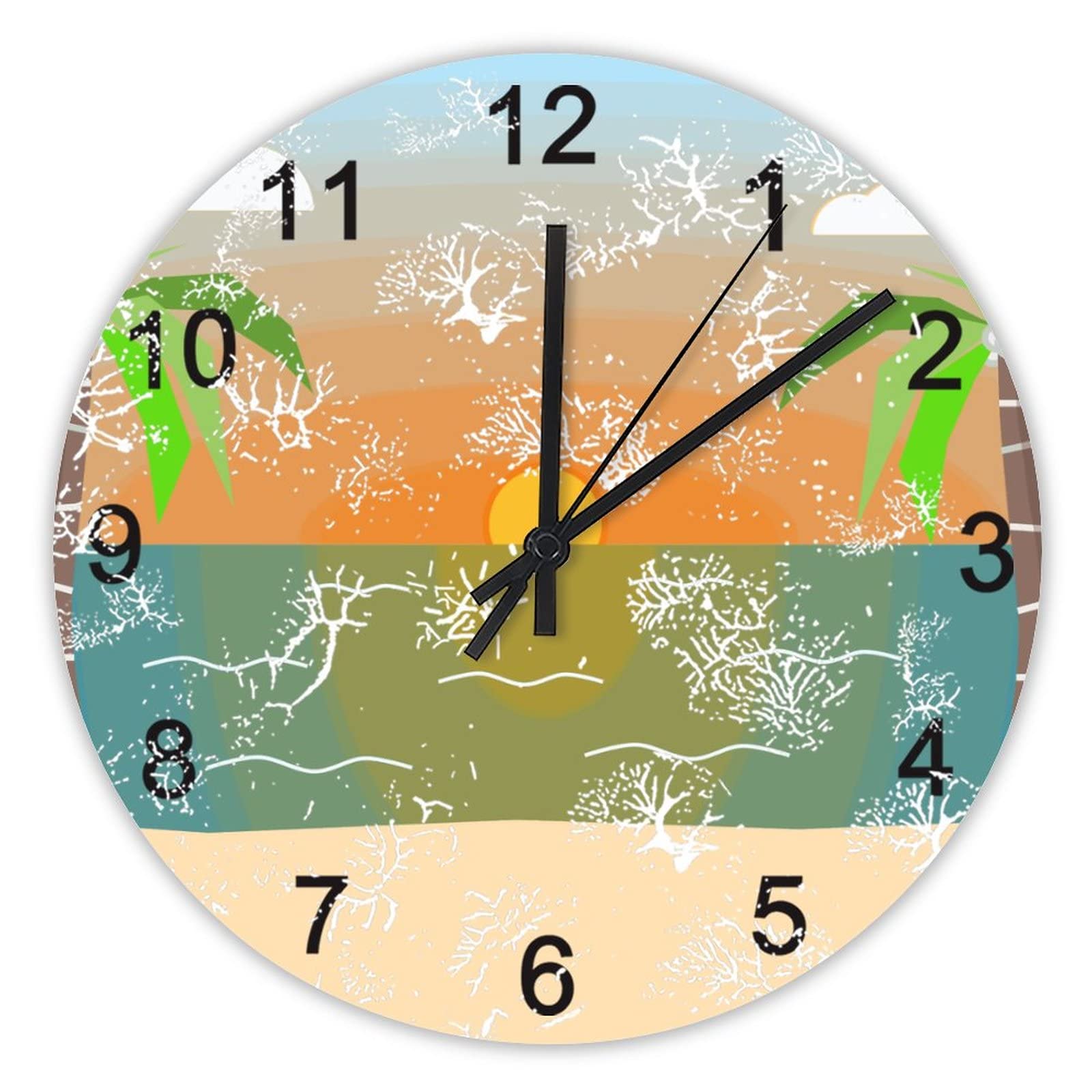 Fini le tic-tac avec cette horloge murale silencieuse 40 cm pour chambre et bureau