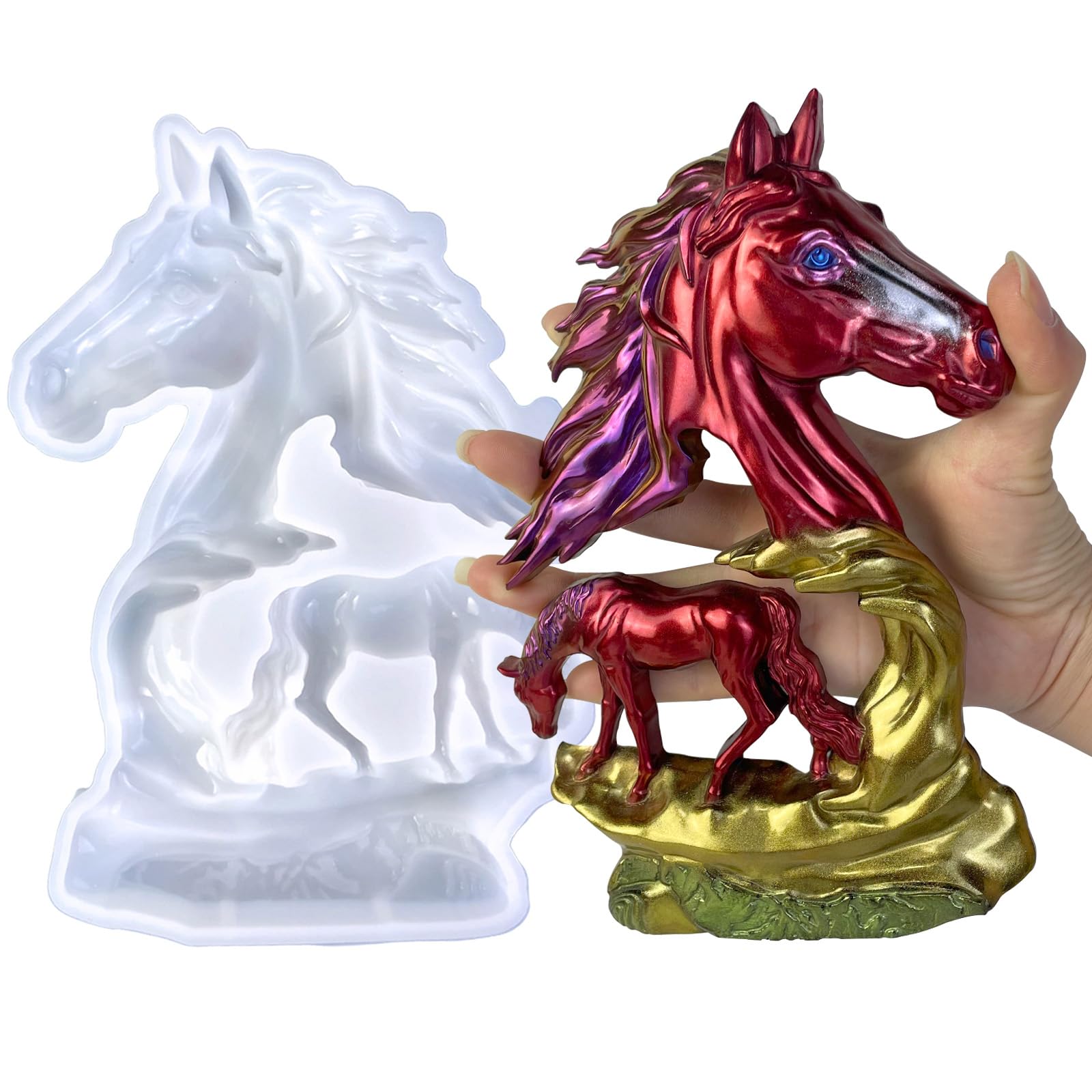 Moule en résine grand cheval silicone pour fabriquer vos cadeaux