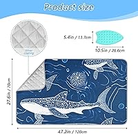 Vista 2 de Alfombrilla de planchar y almohadilla magnética resistente al calor, manta de planchado portátil de viaje, fundas para tabla de planchar de 27.6 x