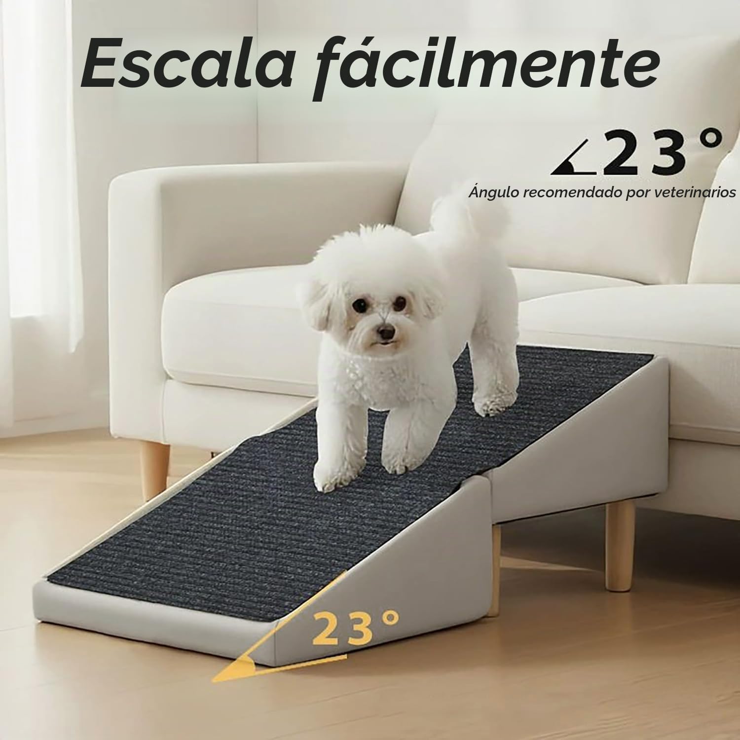 Escalera para Perros Pequeños，Escaleras De Mascotas Plegables 2 En 1 Y Otomana para El Sofá， Taburete Multifuncional para Pequeños y Gatos,Rampa para Perros y Gatos