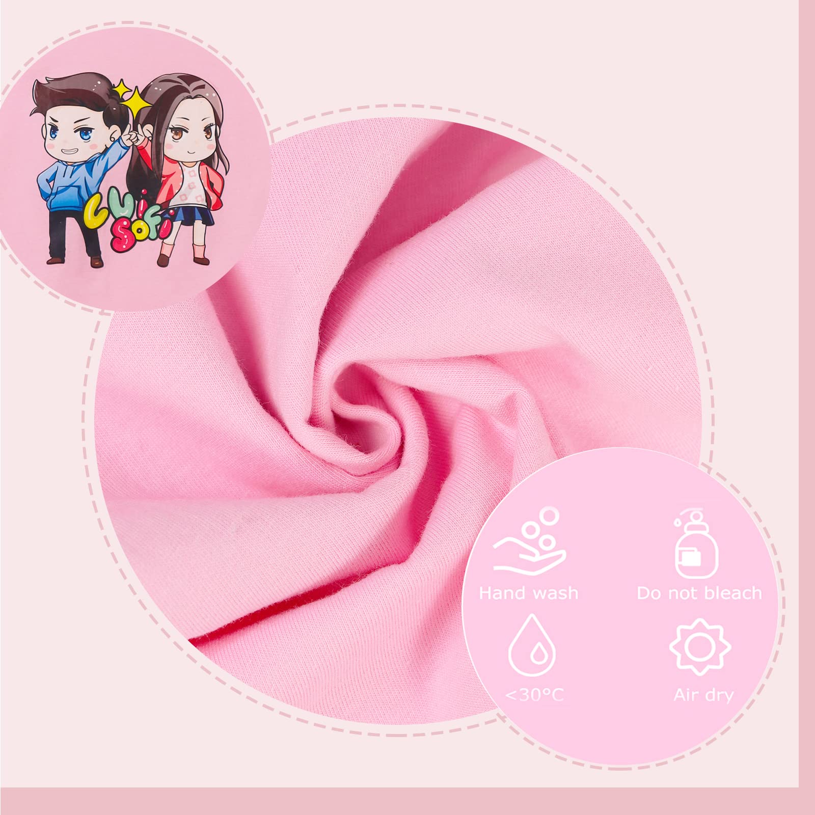 JULGIRL T-Shirt Maglietta a Naniche Corte in Cotone per Ragazze Maglietta per Mambini Morbida Tee Scollo Rotondo