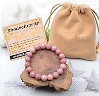 Vista 363 de MASSIVE BEADS Pulsera elástica de yoga hecha a mano con piedra natural, cristal curativo, energía, regalos para adultos unisex de 0.157 in, 0.236