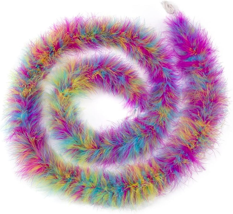 30 Gram Marabou Feather Boa for Crafts Women Party Dress up Christmas Tree Decoration 72"