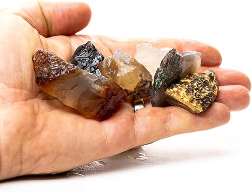 Miniatura 3 de Piedras de cristal en bruto a granel de 1 libra para volteo, cabbing, pulido, feng shui, curación de reiki, curación de cristales y recolección